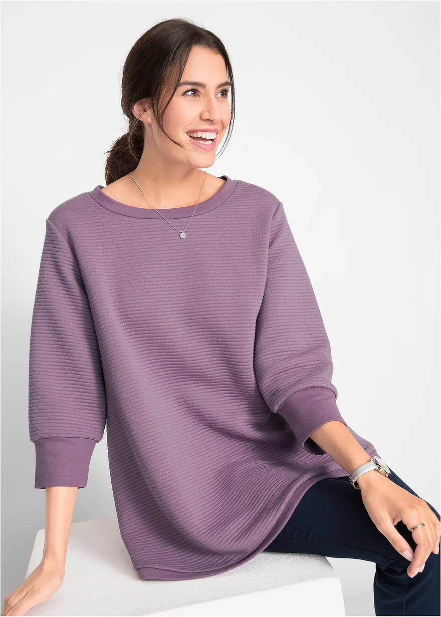 Langes Sweatshirt mit Viskose