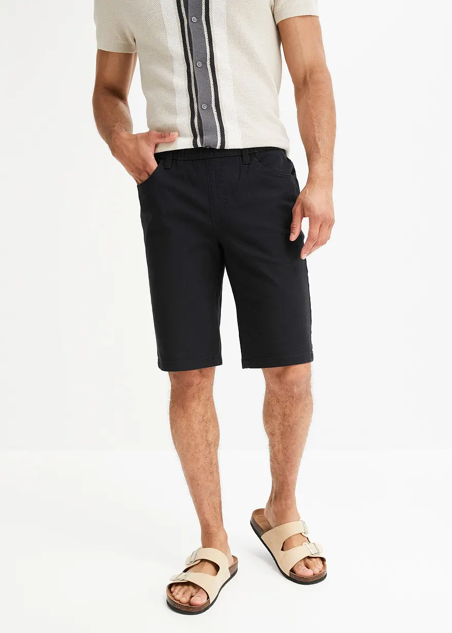 Stretch Schlupfjeans-Bermuda, Regular Fit (2er Pack)
