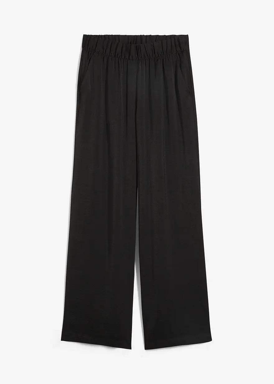 Leichte Palazzo-Hose aus strukturiertem Material