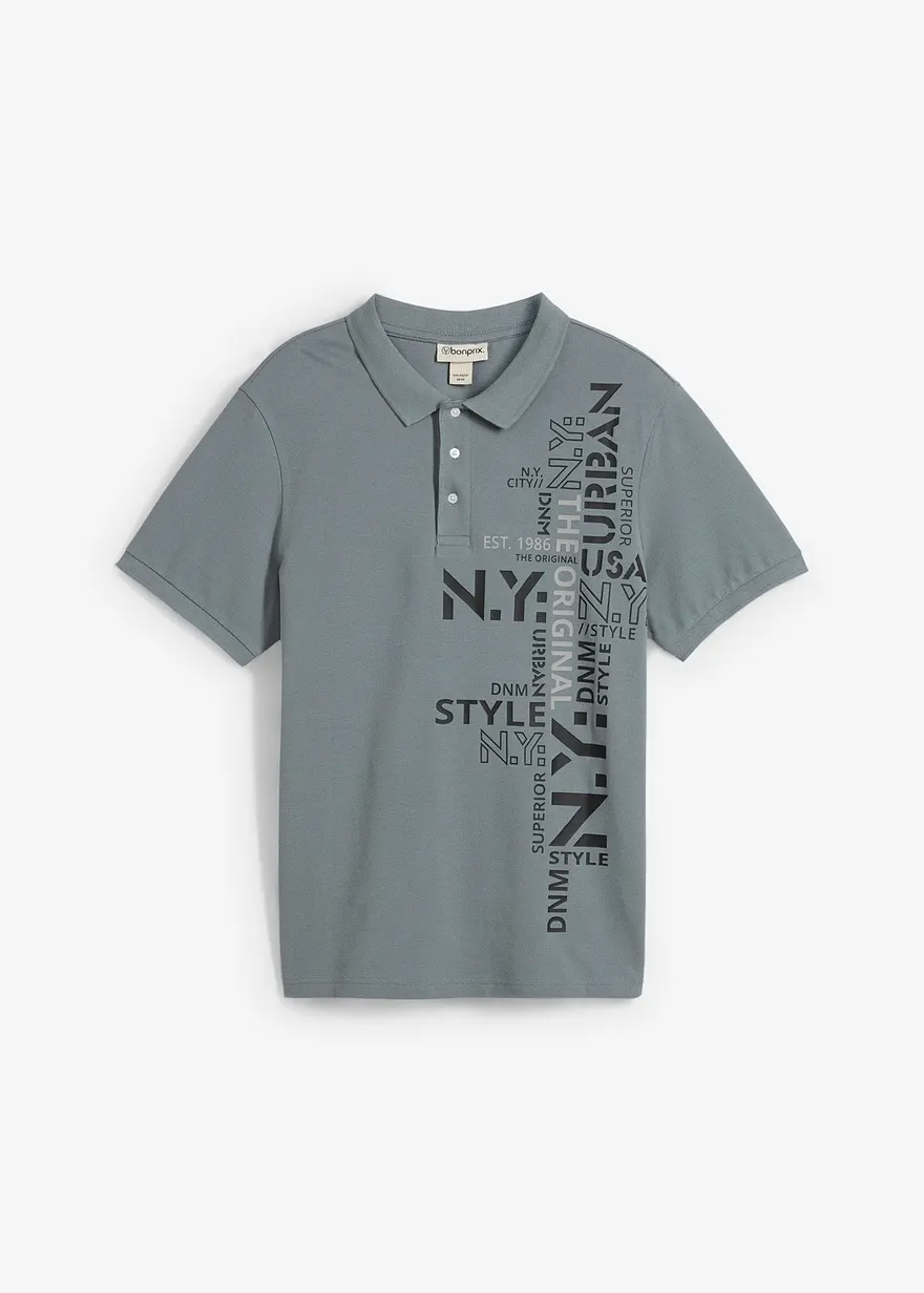 Piqué-Poloshirt aus reiner Baumwolle Slim Fit, Kurzarm