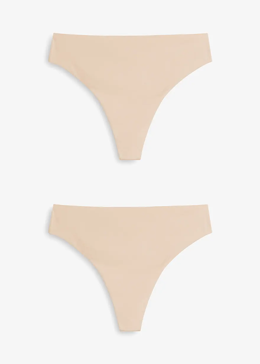 Highwaist String mit Glanzeffekt (2er Pack)