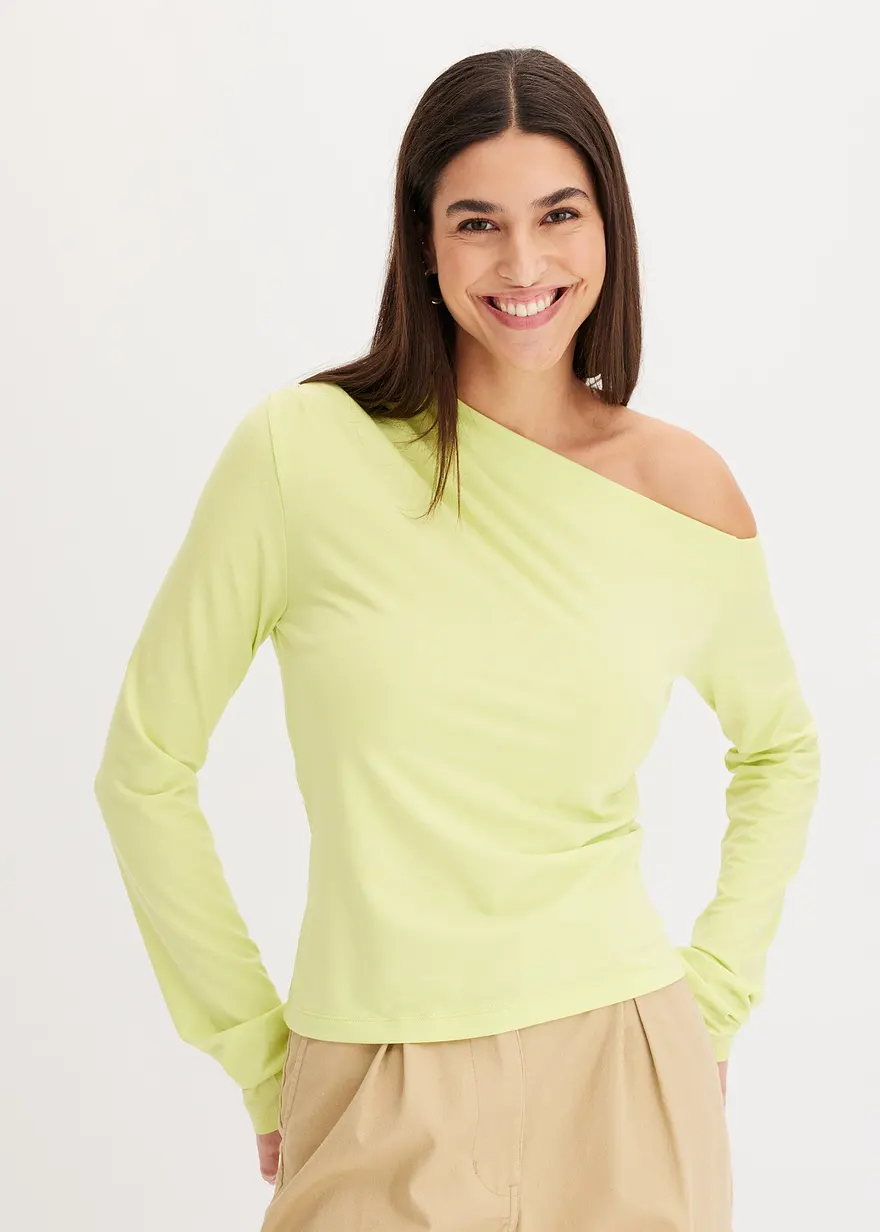 Off-Shoulder-Shirt mit Raffung