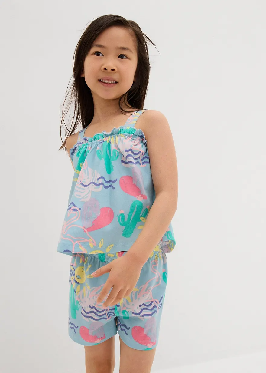 Top und kurze Hose (2-tlg.Set) aus reiner Bio-Baumwolle