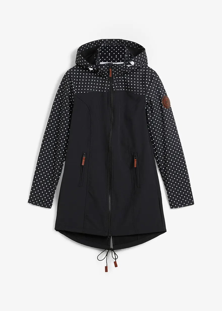 Wasserabweisende Softshelljacke, schlanker Schnitt