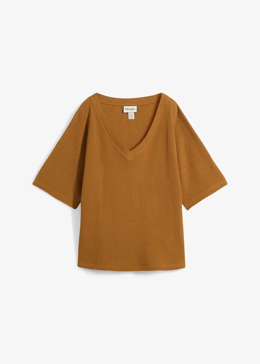 Strukturshirt aus reiner Baumwolle