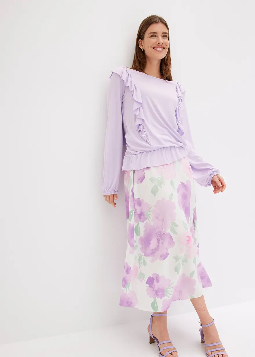 Shirtbluse mit Volants