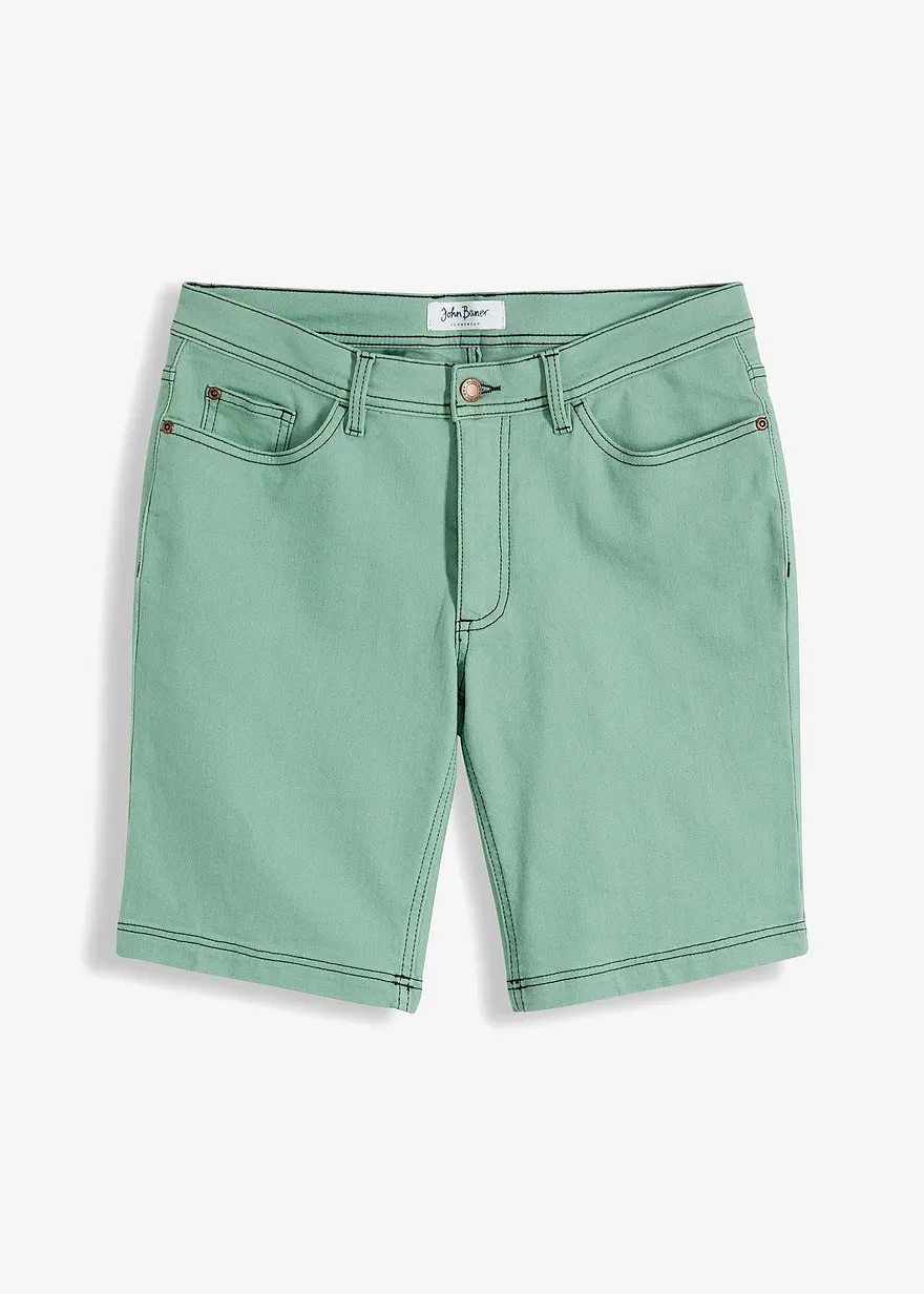 Stretch-Jeans-Bermuda, Regular Fit