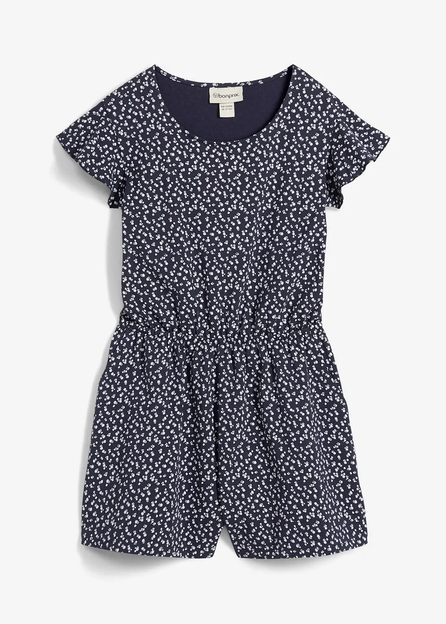 Jersey-Jumpsuit aus elastischem Bio-Baumwoll-Mix