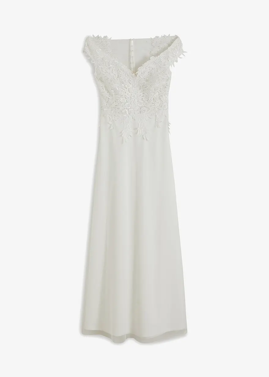Carmen-Brautkleid mit Spitze