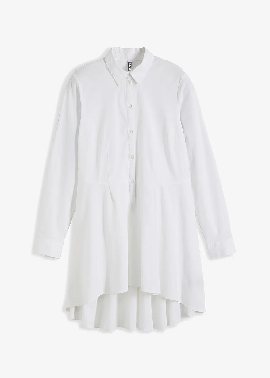 Longbluse mit Volant