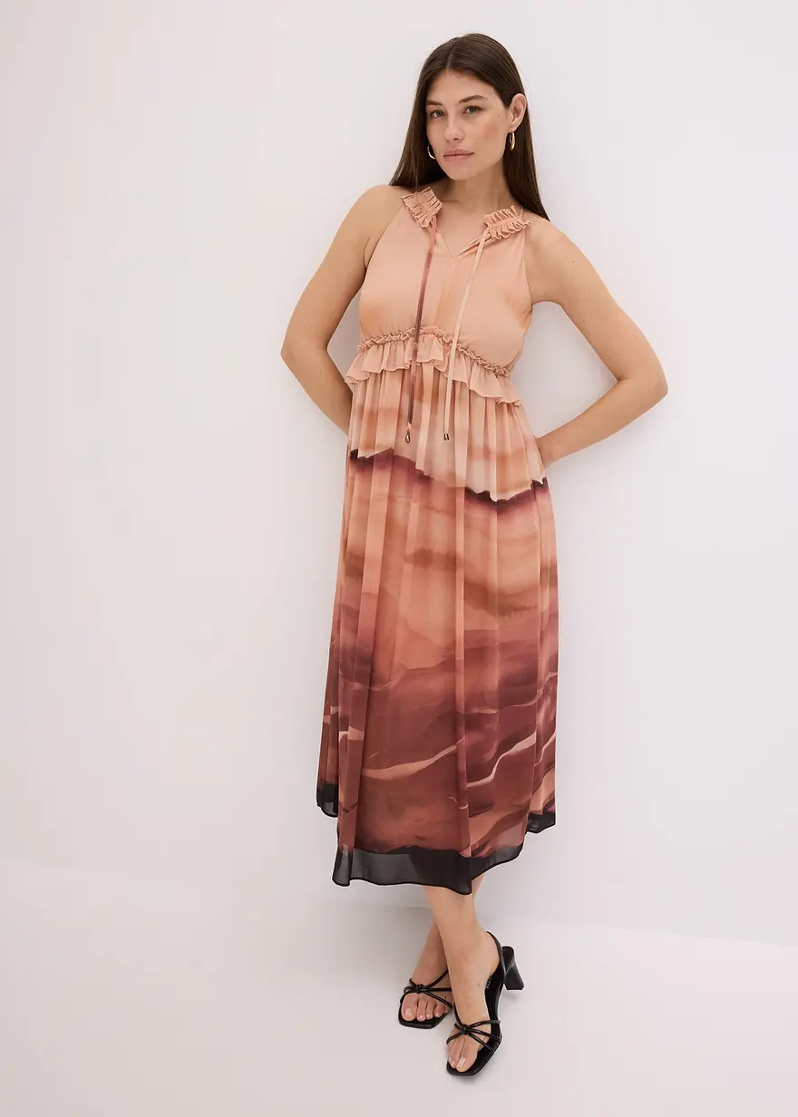 bedrucktes Chiffonkleid