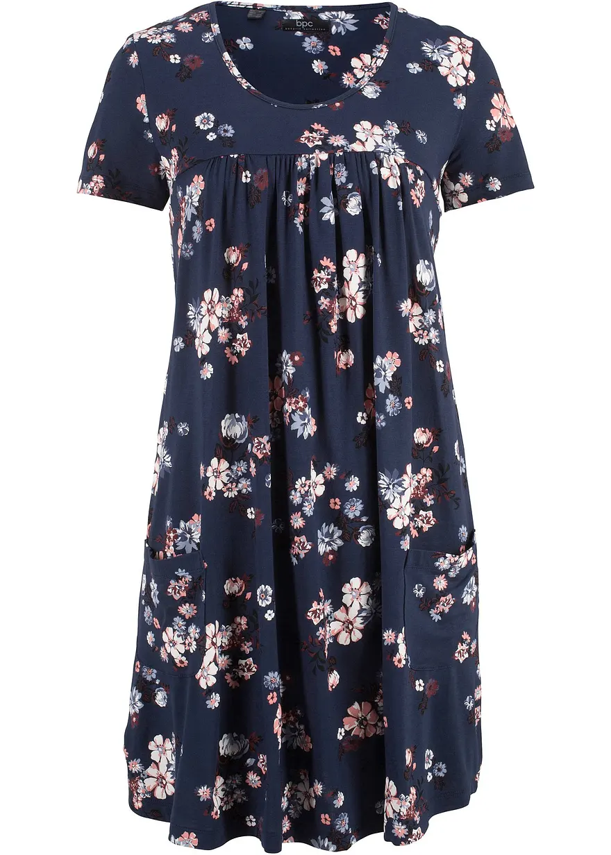 Kurzes Jerseykleid aus softem Viskose-Mix