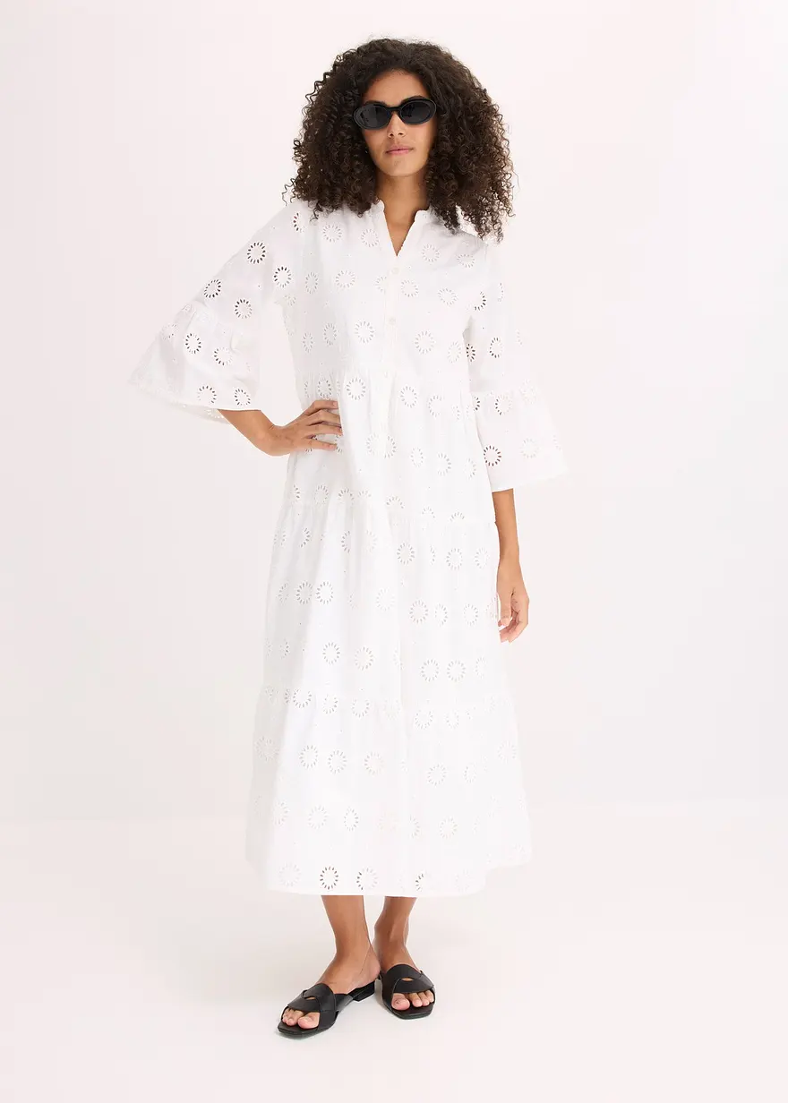 Maxikleid aus reiner Baumwolle