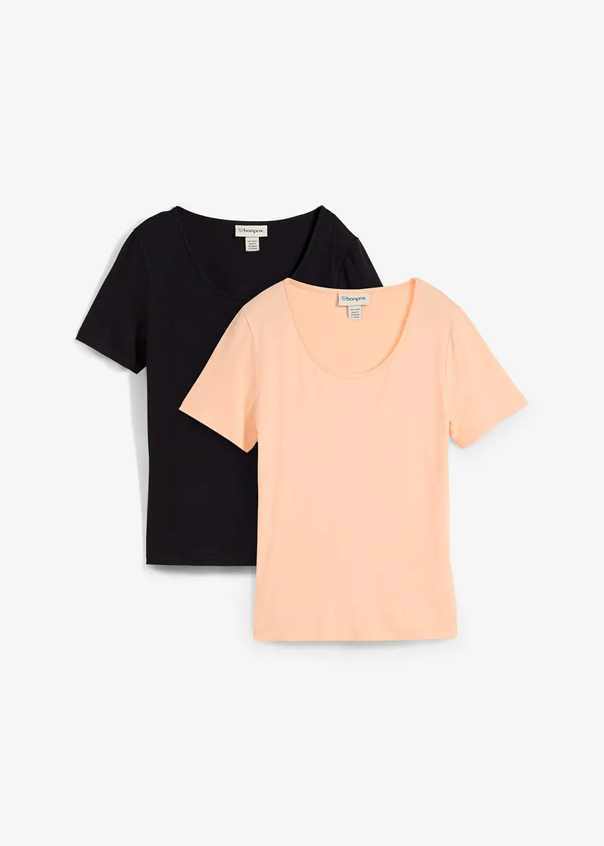 T-Shirt aus softer Viskose (2er Pack)