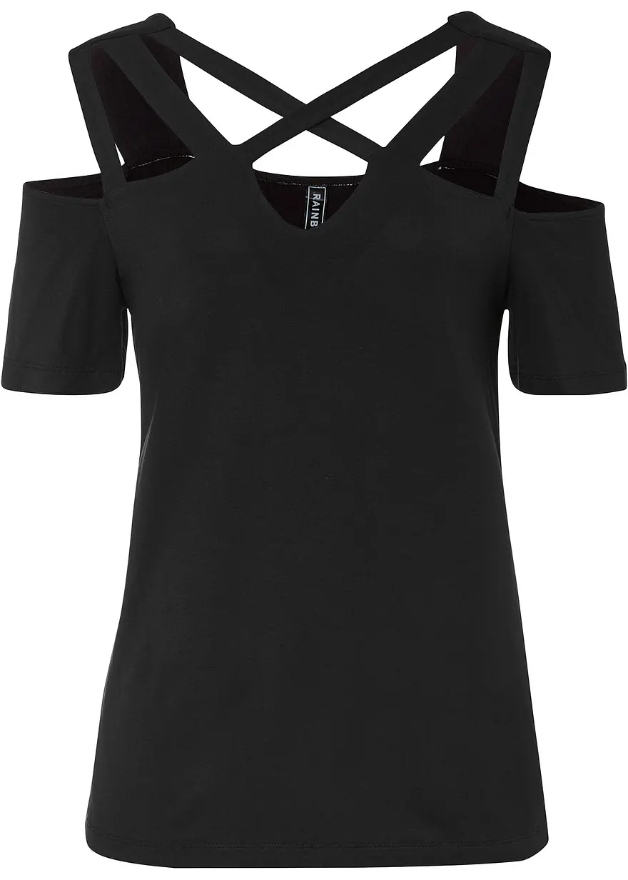 Cold-Shoulder-Shirt aus softer Viskose