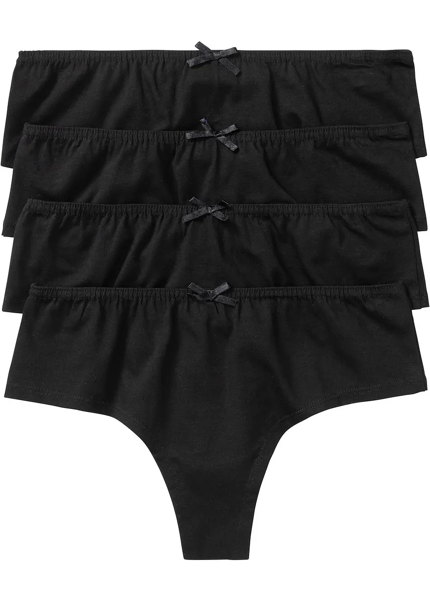 String Panty (4er Pack) mit komfortabler Baumwolle