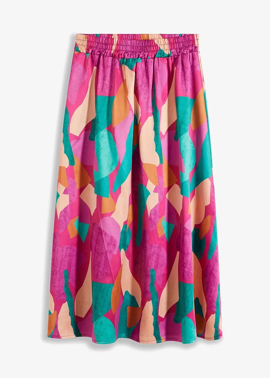 bedruckter Satin-Rock