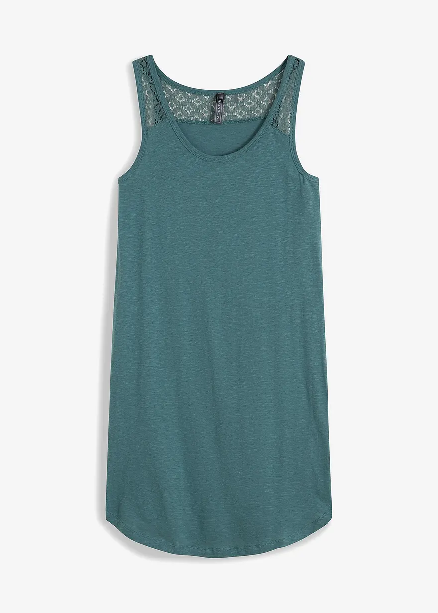 Shirtkleid aus Baumwolle mit Spitze