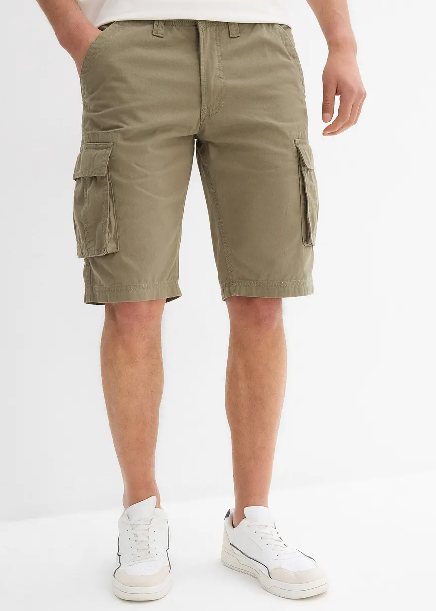 Cargo-Bermuda aus reiner Baumwolle, Relaxed Fit
