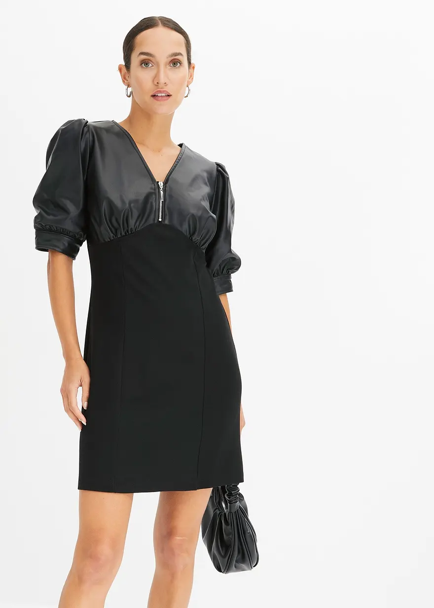 Lederimitat-Kleid
