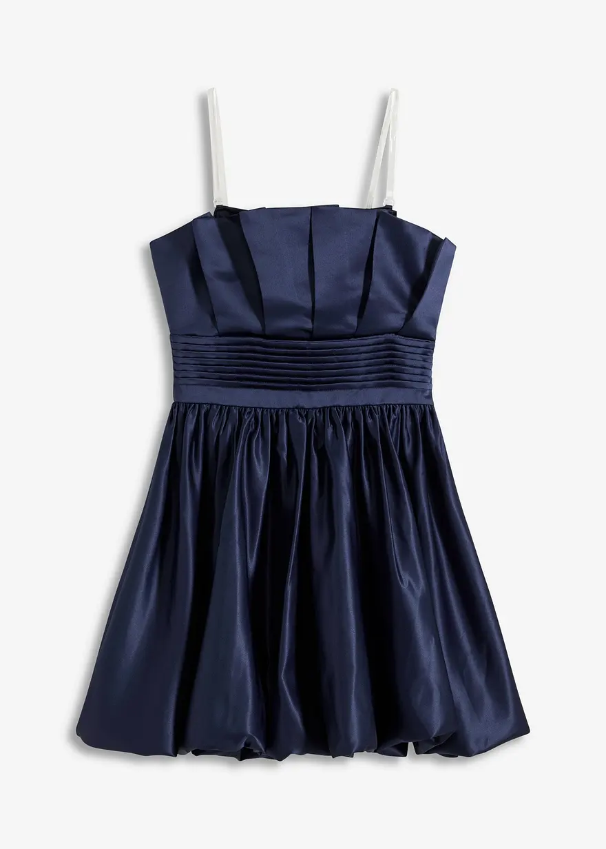 Ballonkleid aus glänzendem Satin