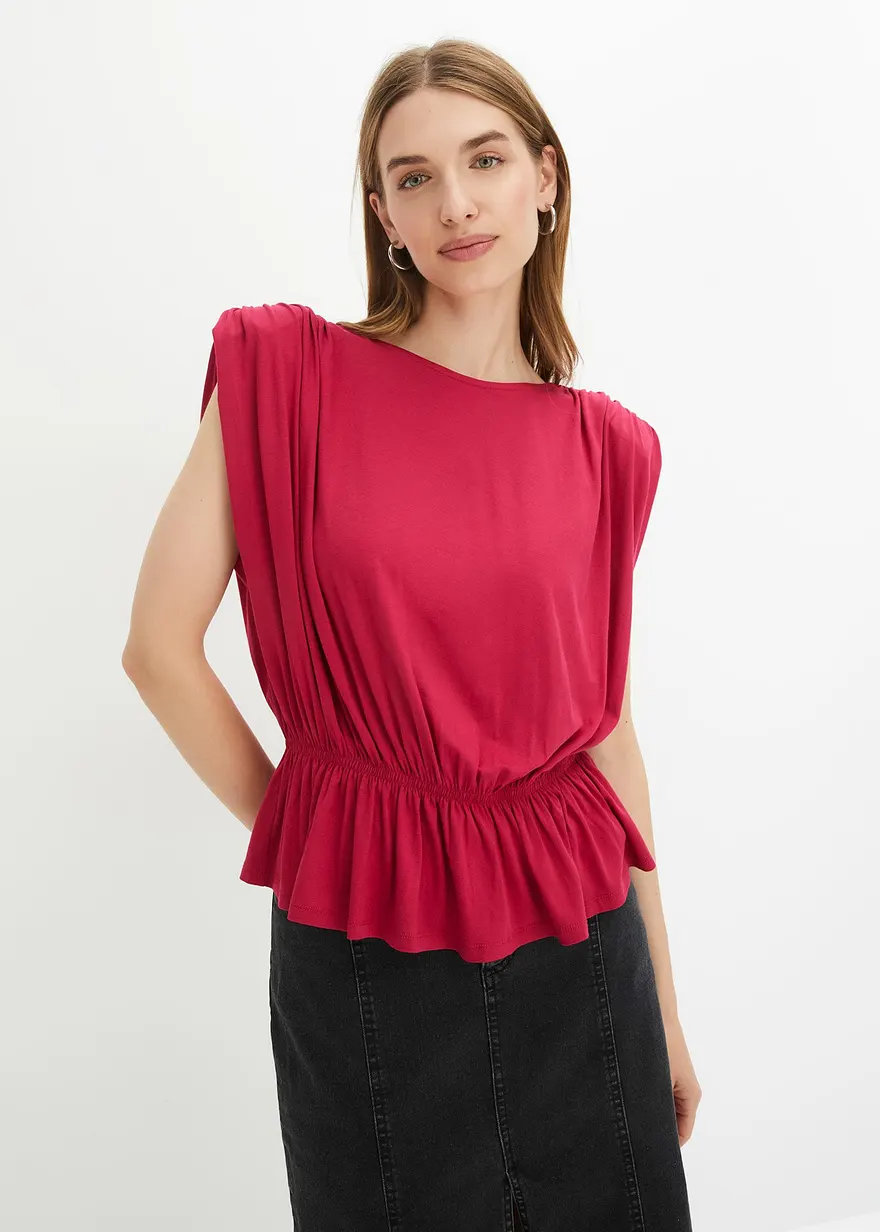 Ärmelloses Shirt mit Schulterpolster