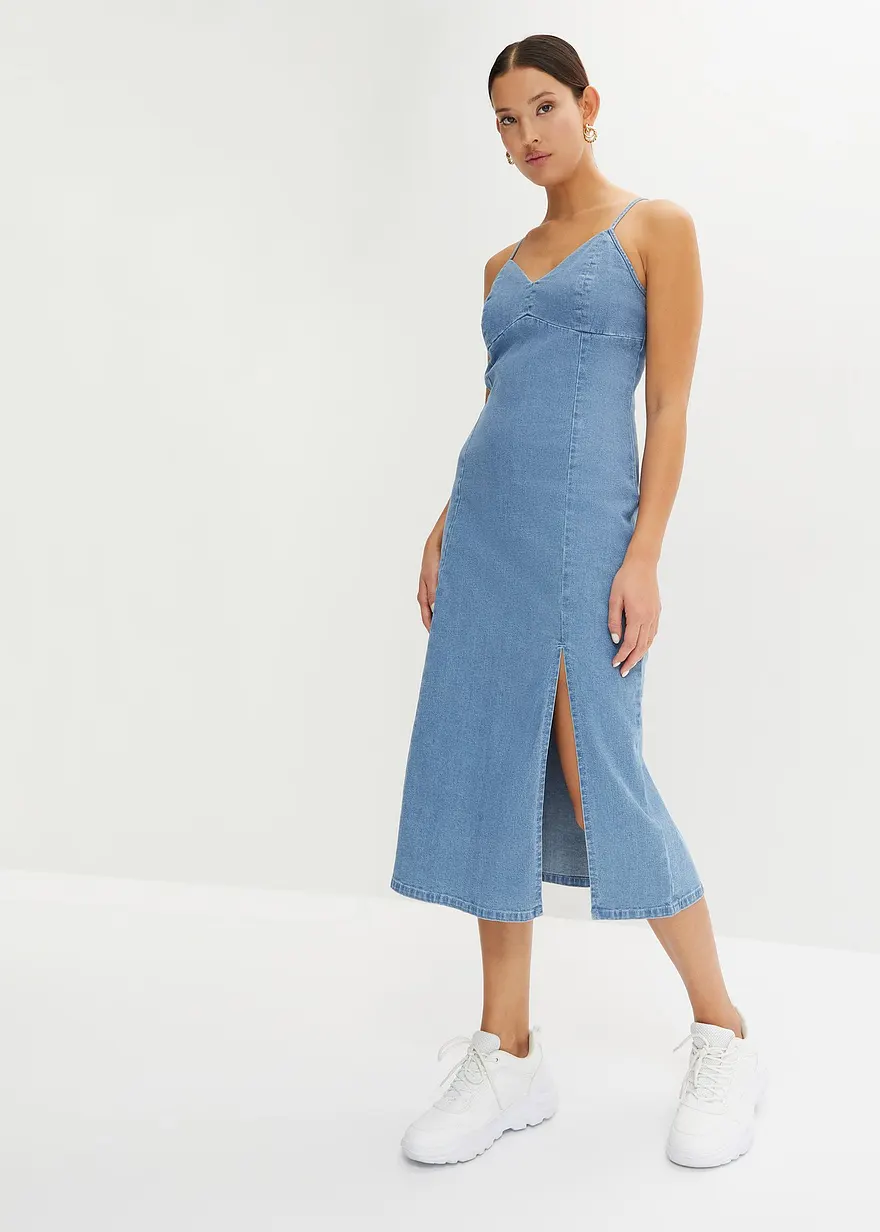 Jeanskleid mit Schlitz