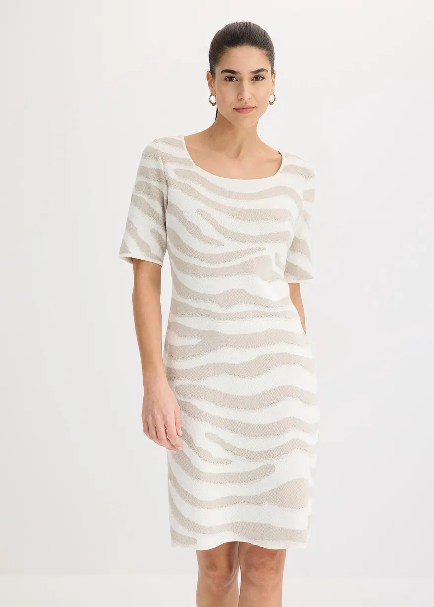 Jacquard Strickkleid
