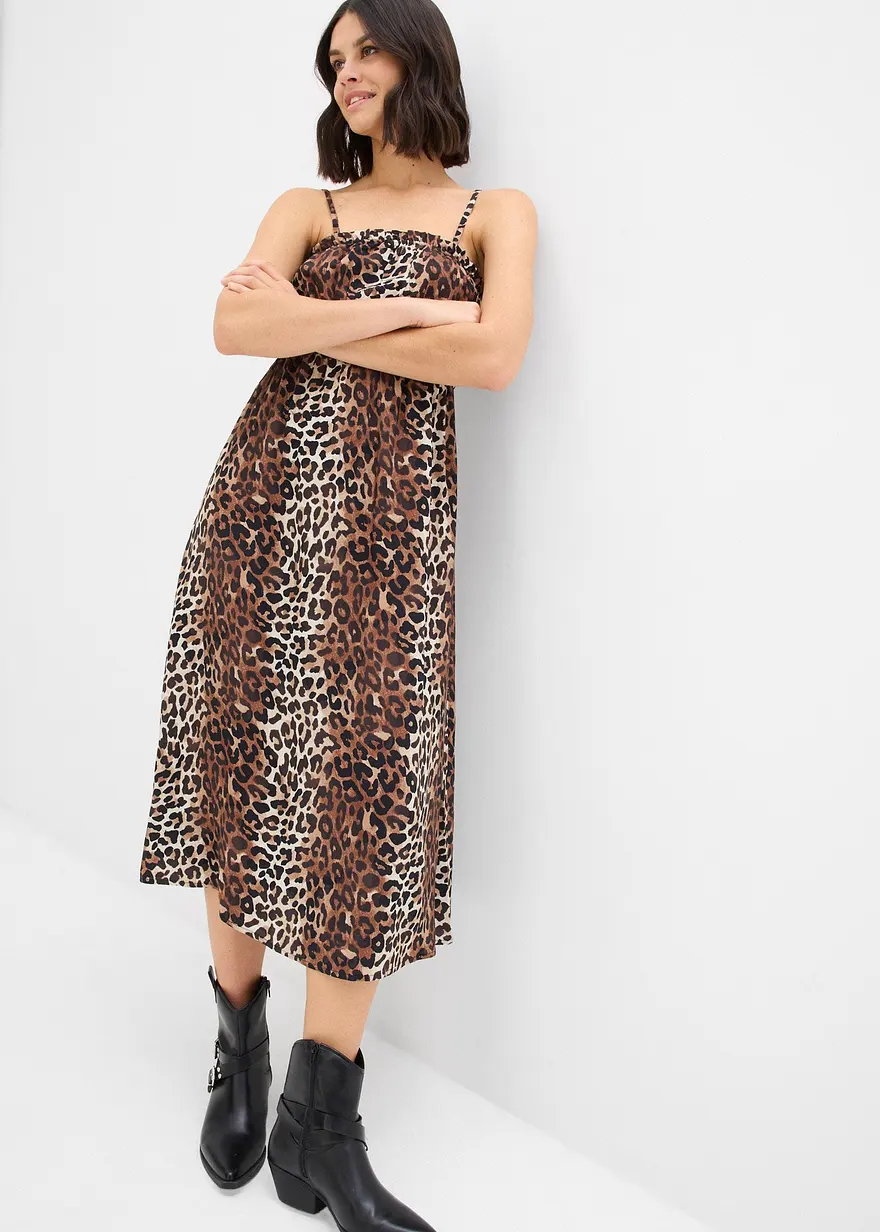 Trägerkleid aus fließender Viskose