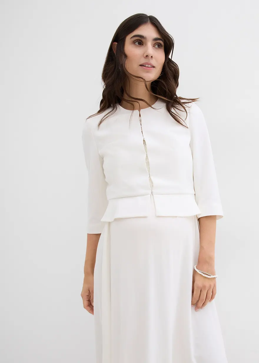 Kurzer Umstandsblazer aus Satin