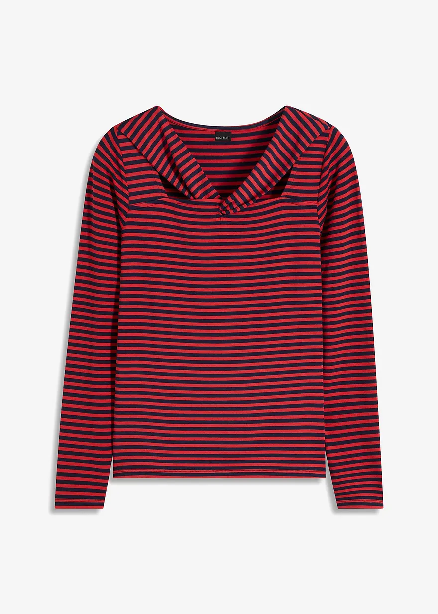 Langarmshirt mit Ausschnittdetail