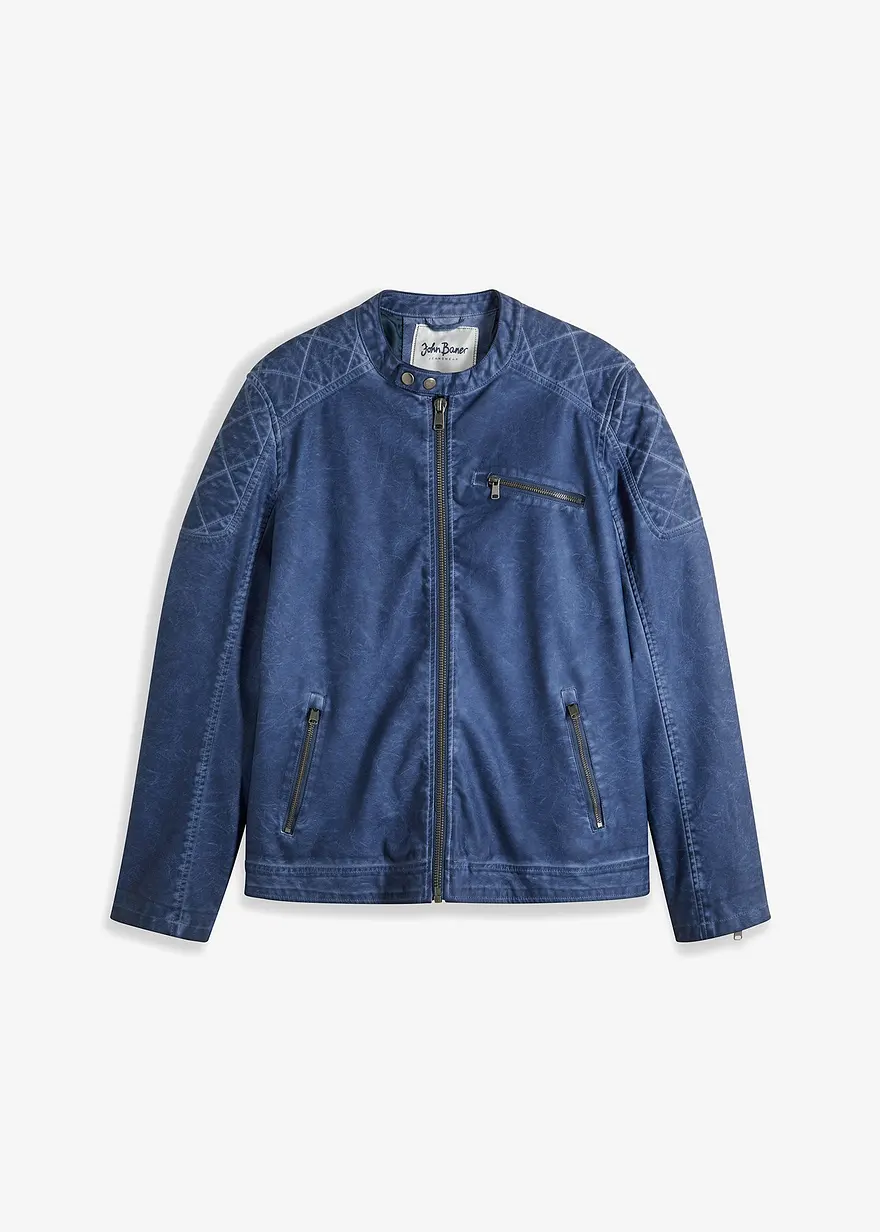 Lederimitat-Jacke