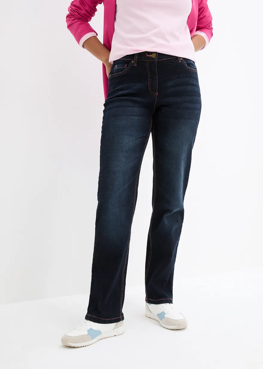 Straight-Jeans Mid Waist, Bequembund