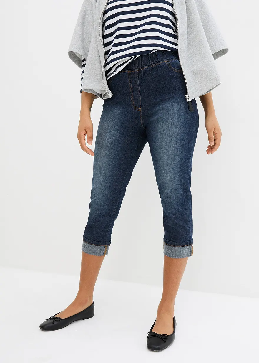 Slim Fit Jeans, Mid Waist, Baumwolle