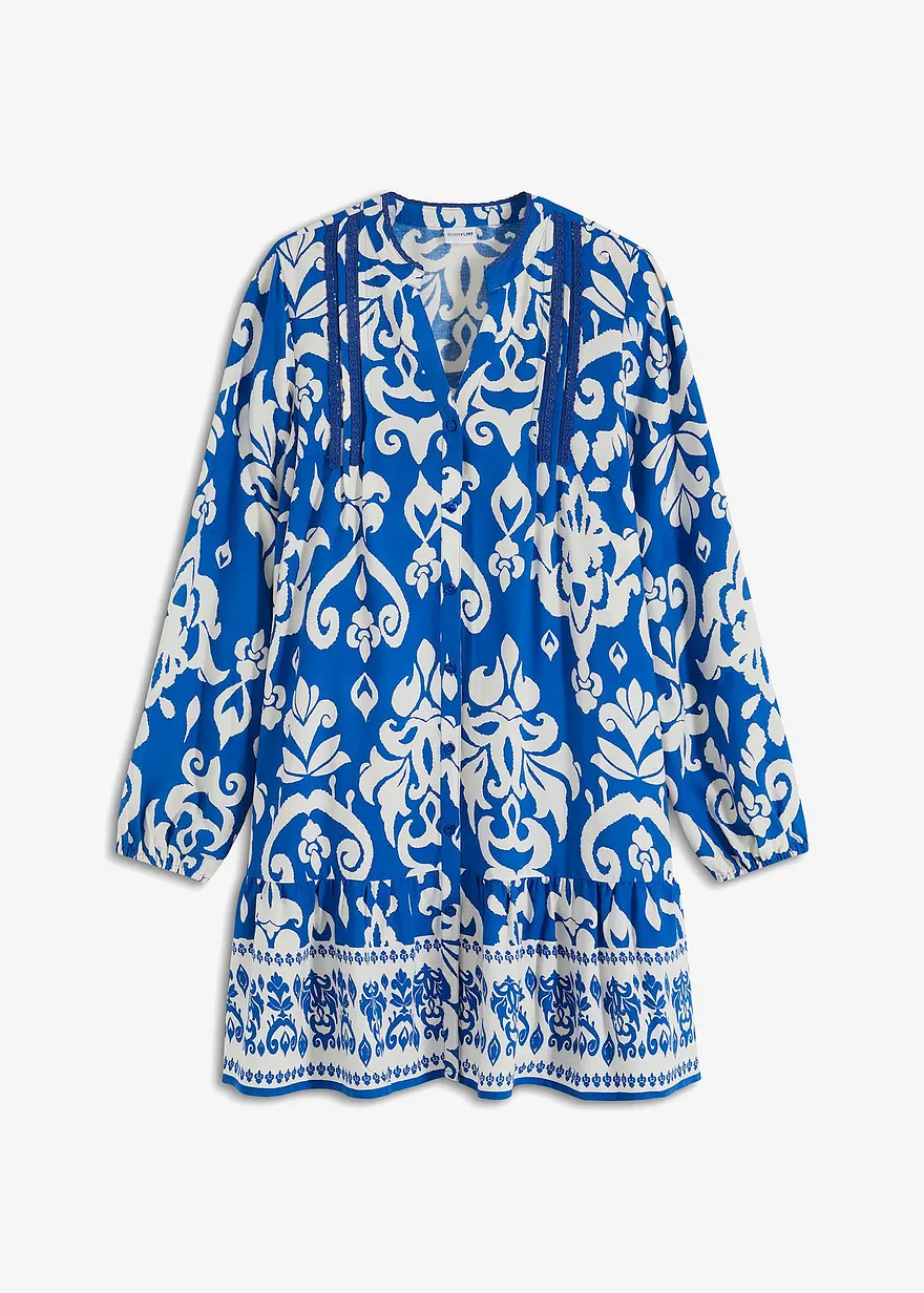 Tunika-Kleid aus fließender Viskose