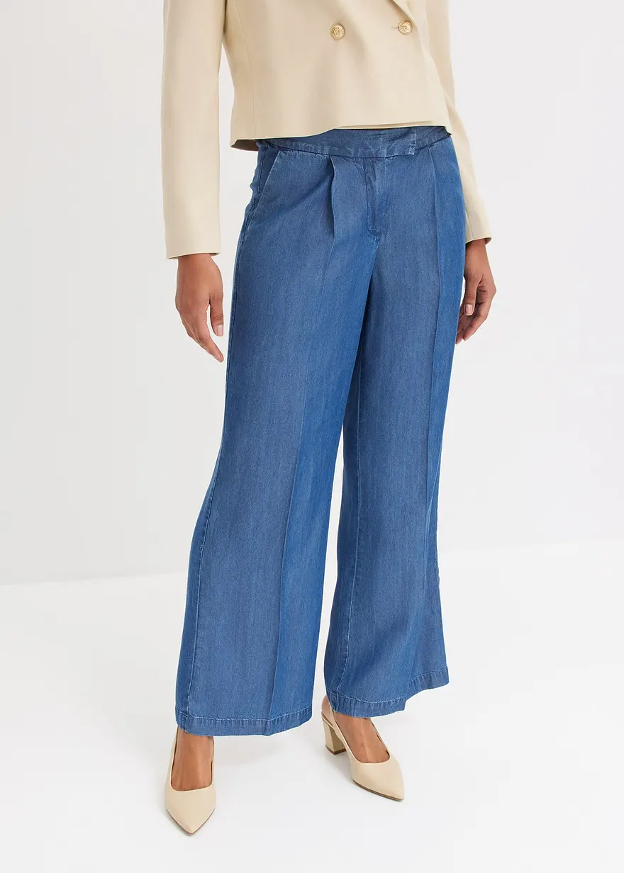 Lyocell Hose mit Bundfalten