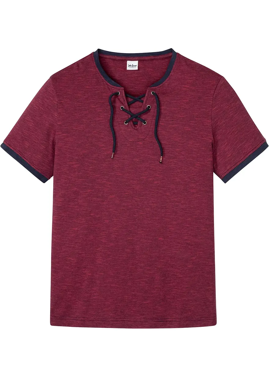 T-Shirt mit Schnürung aus Bio-Baumwolle