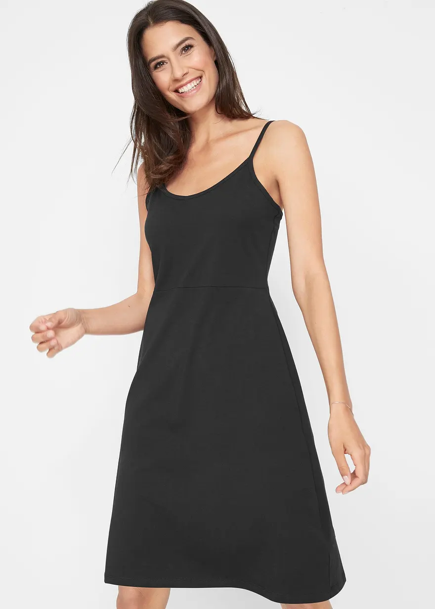 Sommer-Jersey-Kleid mit verstellbaren Trägern
