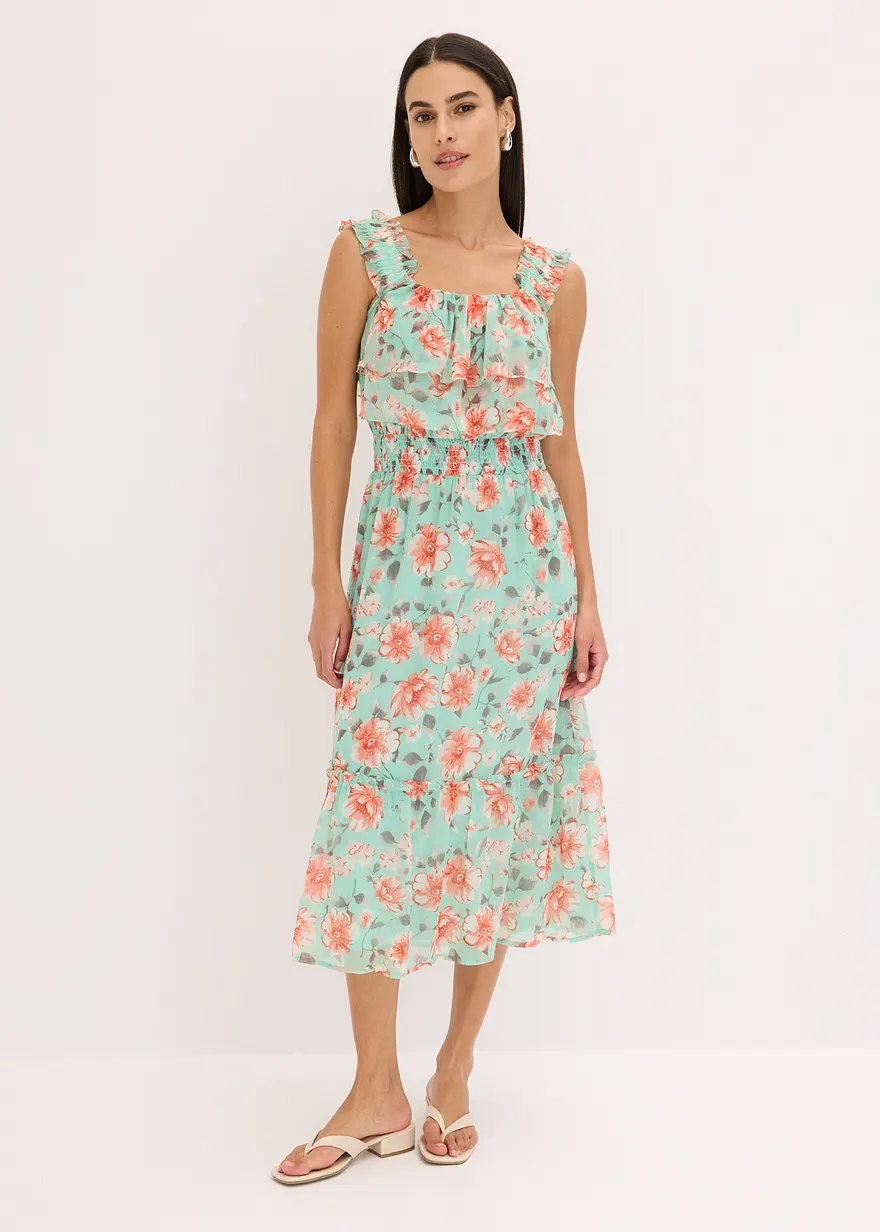 bedrucktes Carmen-Kleid