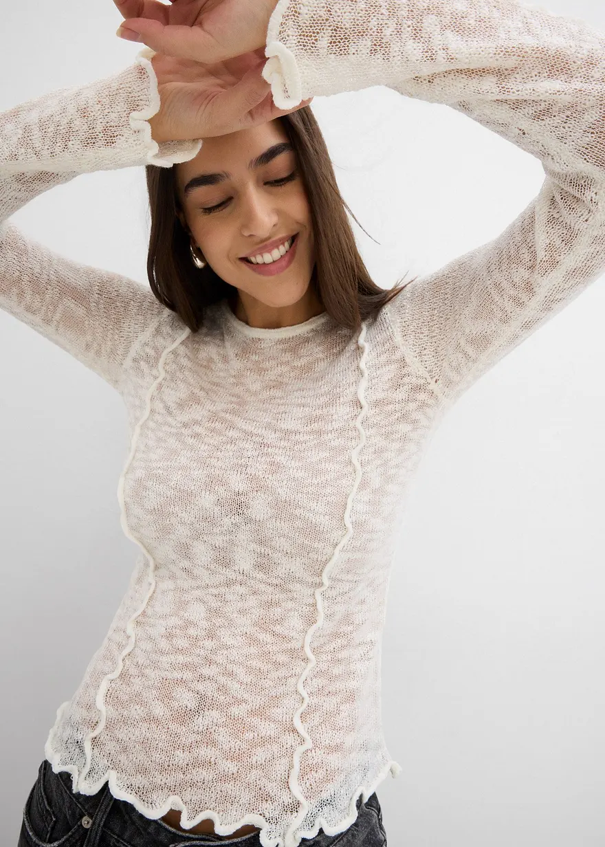 Strickshirt mit Strukturmuster