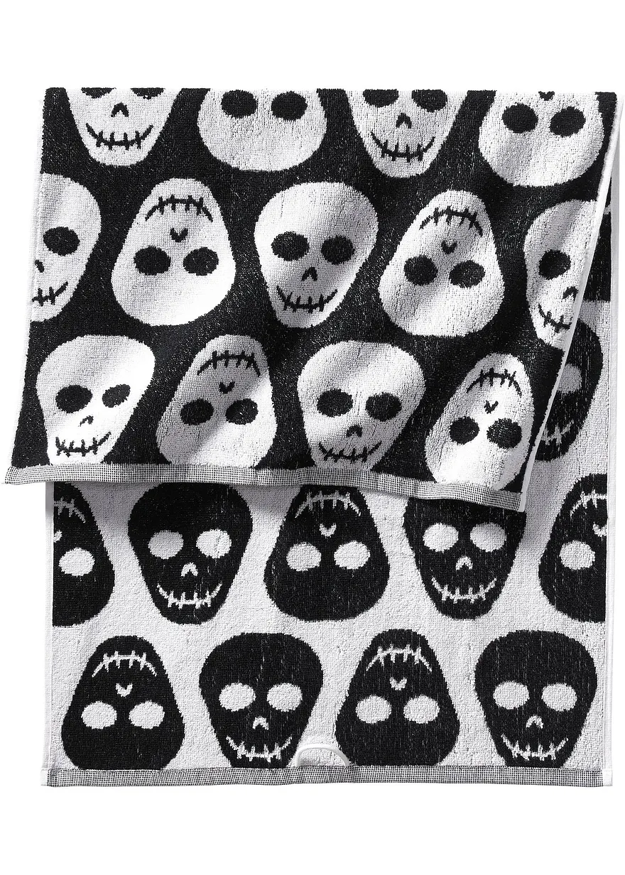 Handtuch mit Totenkopf Muster