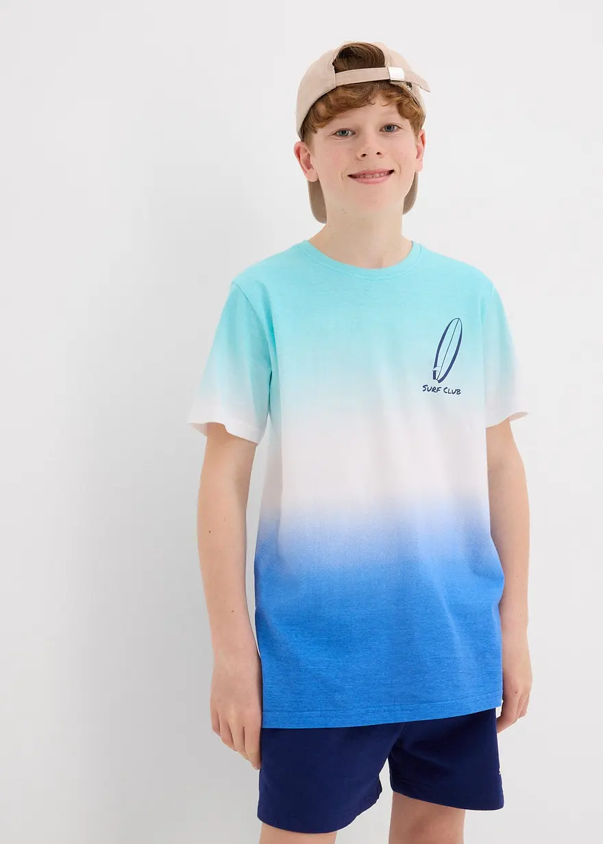 T-Shirt mit Farbverlauf aus Bio Baumwolle