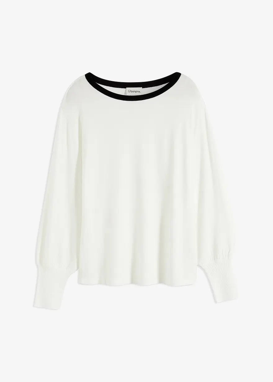 Feinstrickpullover mit Ballonärmeln