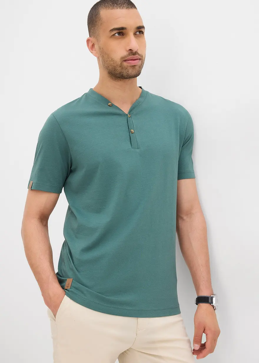 Henleyshirt (2er Pack) aus reiner Bio-Baumwolle