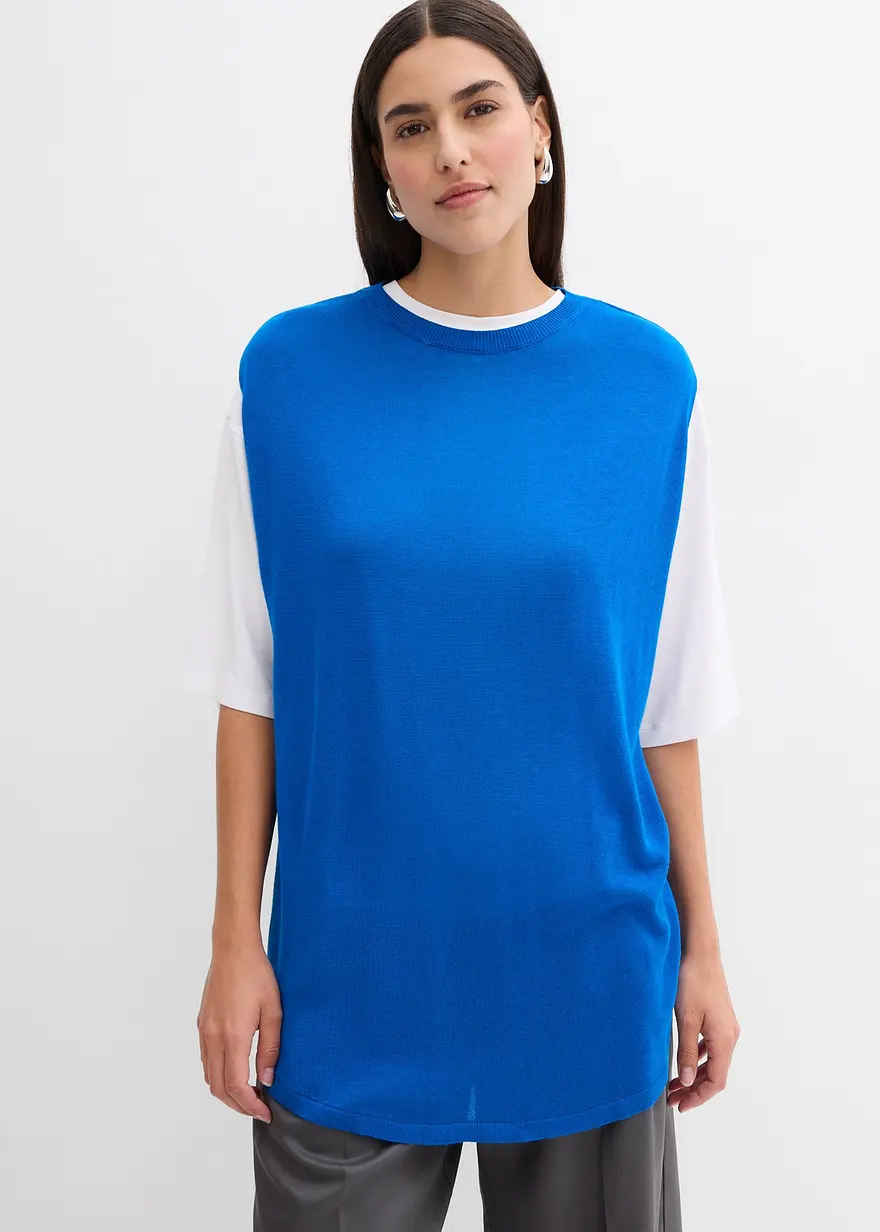 Ballonförmiges Stricktop aus feiner Viskose