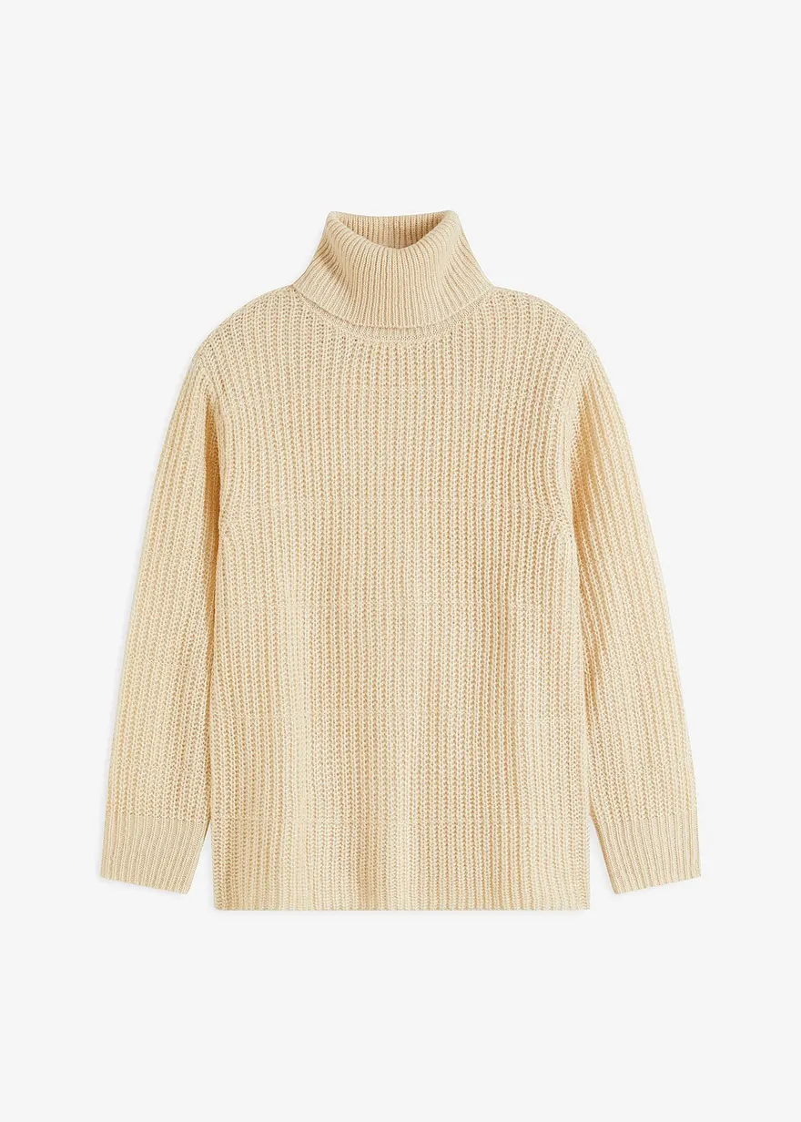 Strickpullover mit Rollkragen