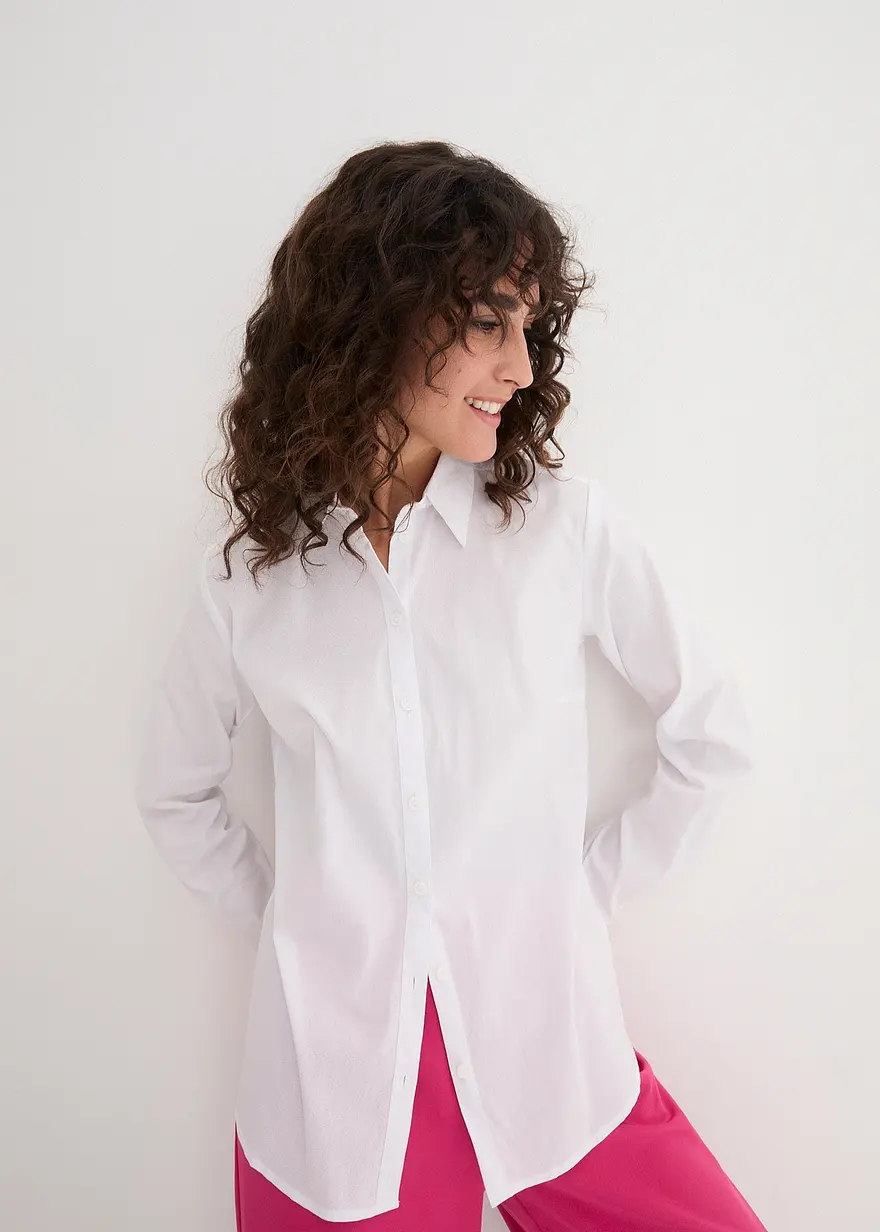 Stretchbluse, langarm