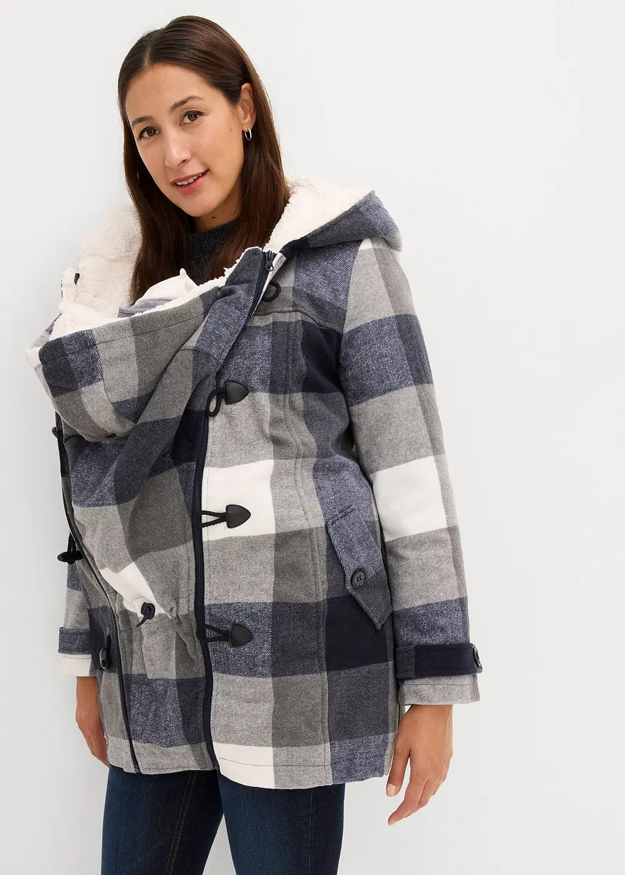 Woll-Umstandsjacke mit Teddyfutter / Tragejacke