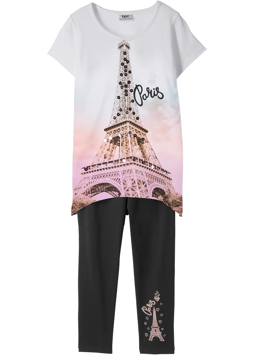 Shirt + 3/4 Leggings aus reiner Bio-Baumwolle (2-tlg)