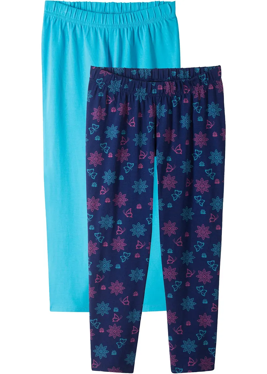 Capri-Leggings mit Bio-Baumwolle (2er Pack)
